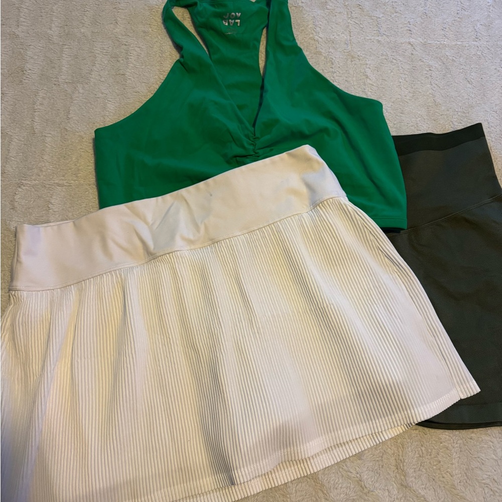 Green Tank Top and Two Skirts Set